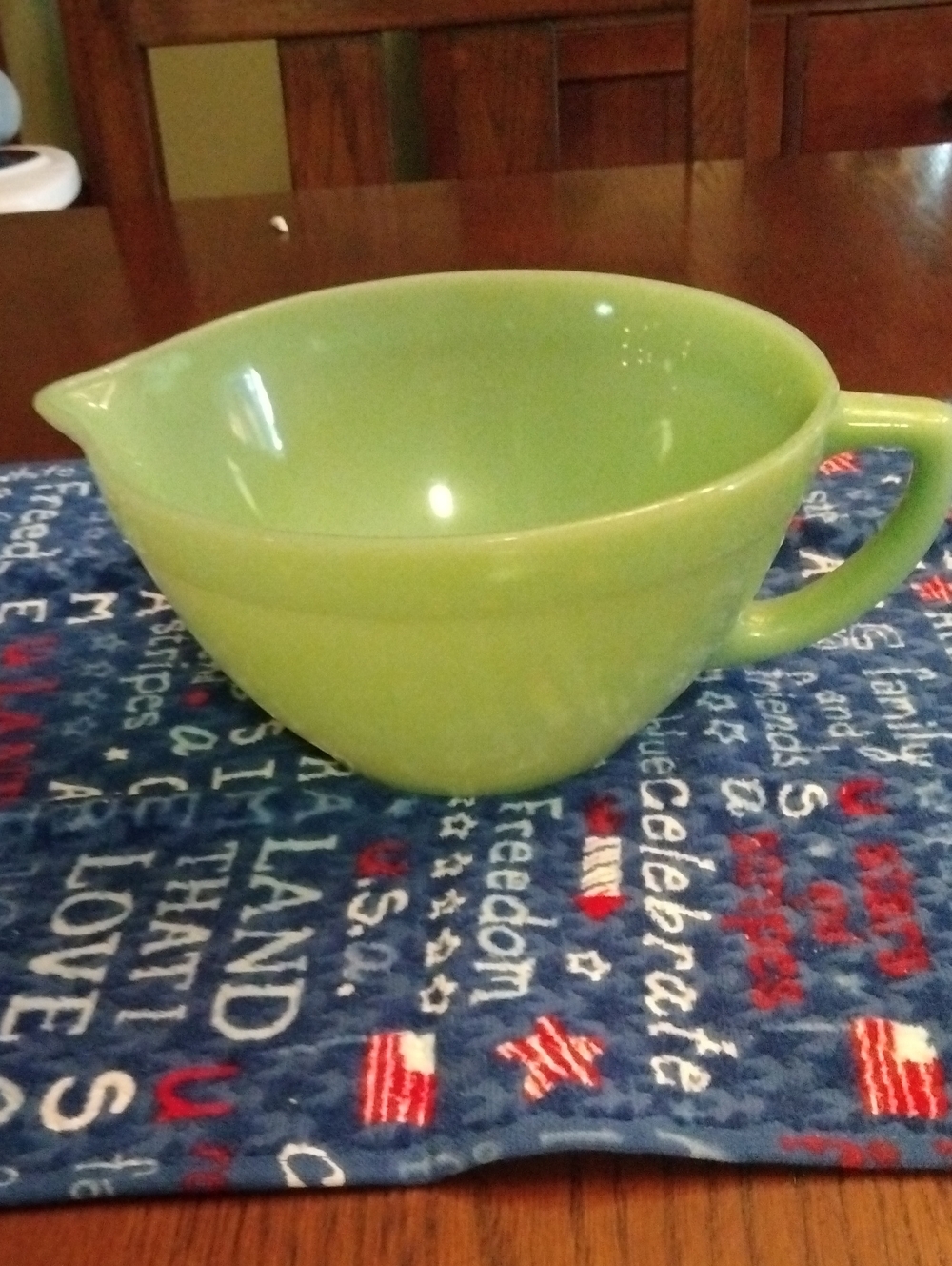 Vintage Green Battery Bowl
